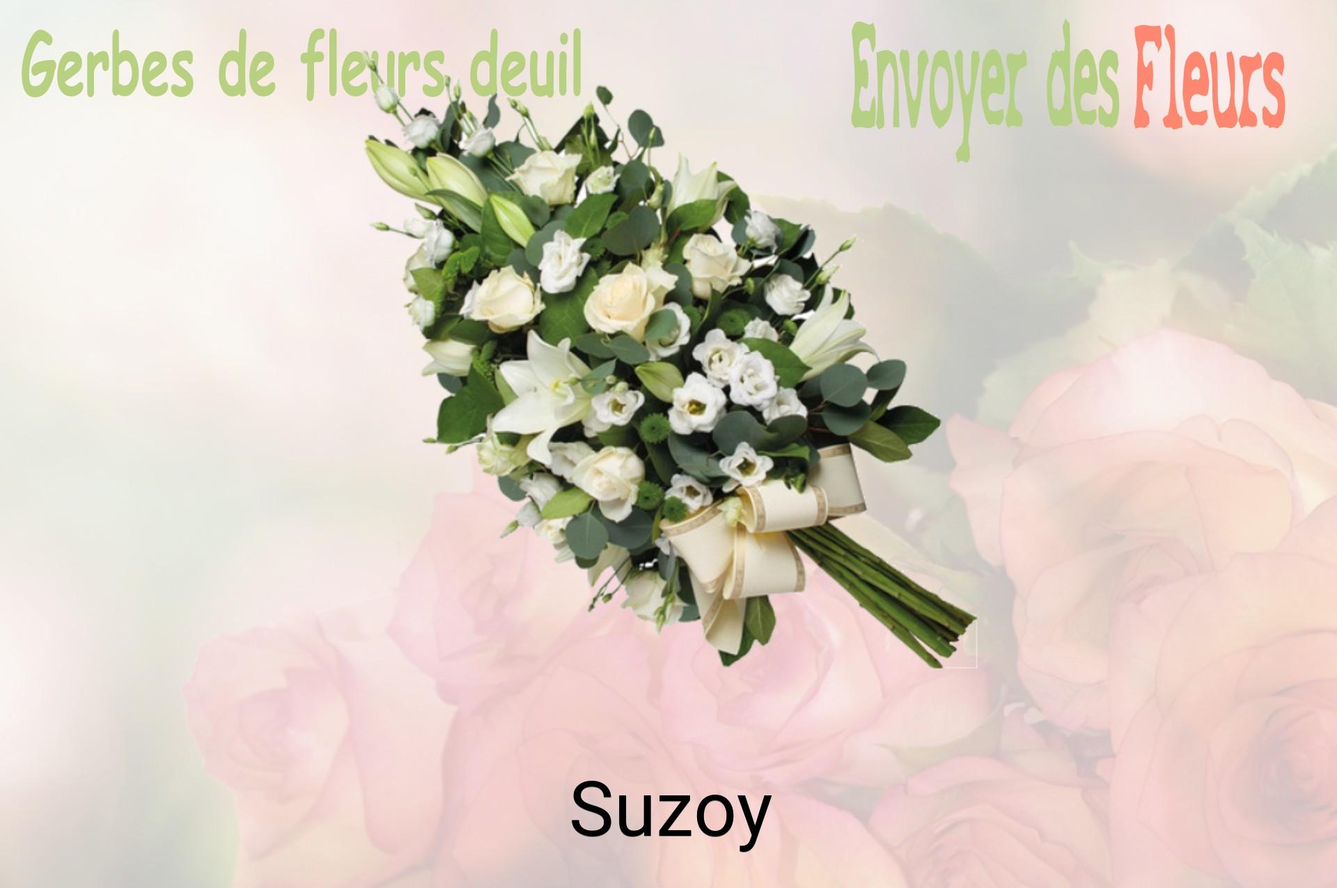 Gerbe de fleurs de deuil livrée à Suzoy